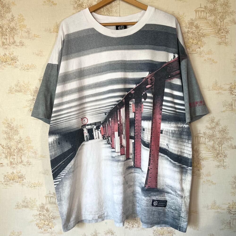 Vintage Y2K Nike Limited Edition NYC L-Train T-Shirt | Subway Print | Size 3XL